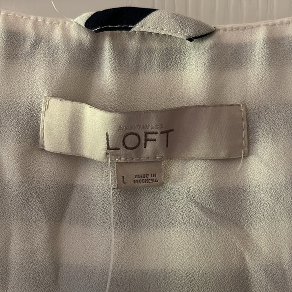 LOFT Monochrome Striped Dress (LARGE) - Picture 3 of 5